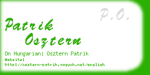 patrik osztern business card